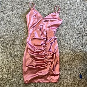 Mini dress rose gold/pink hocoming/going out dress